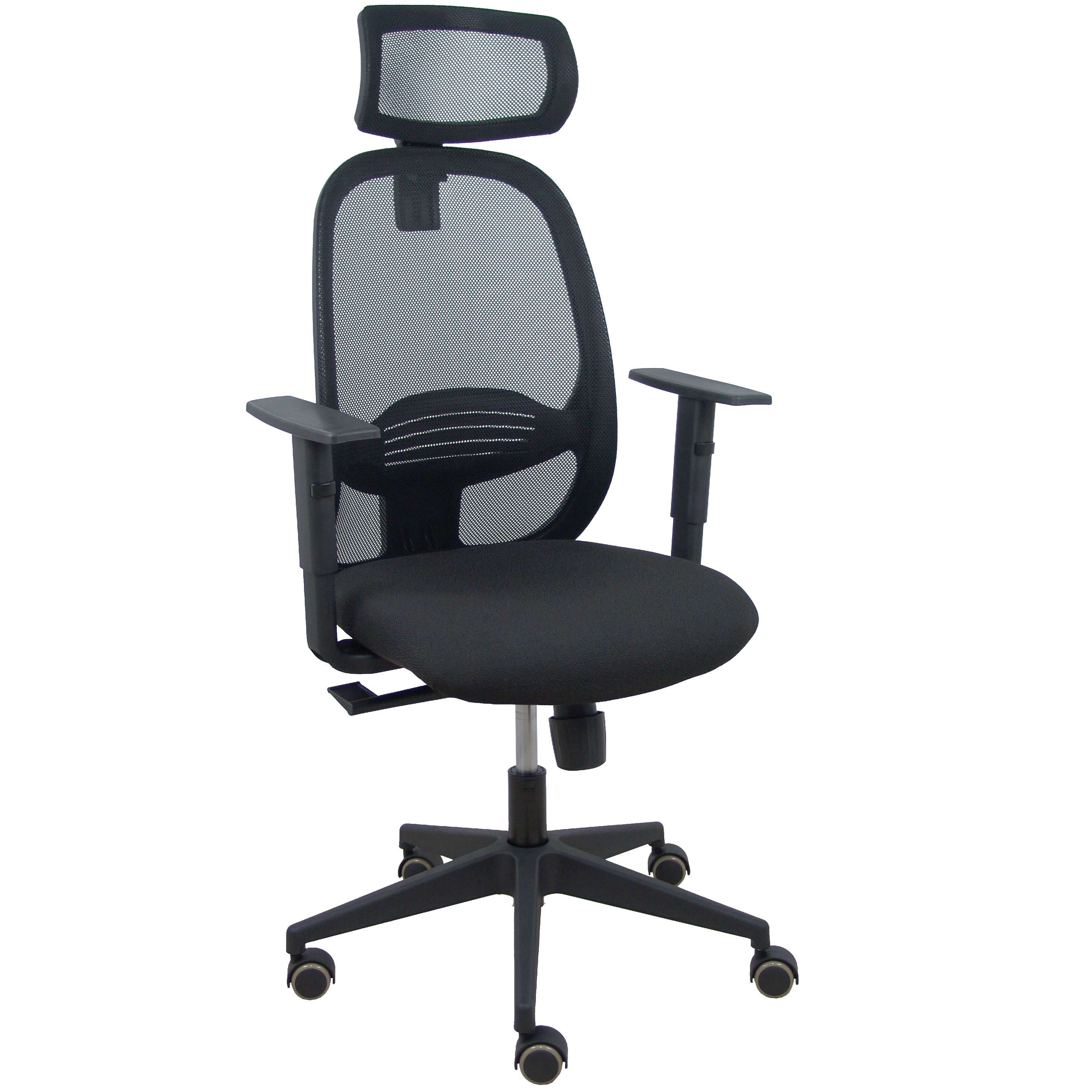 Silla Cilanco negra malla negra asiento bali negro brazo regulable cabecero regulable