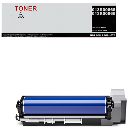 013R00668 / 013R00666 tambor (drum) negro compatible con Xerox D95A / D110 / D125