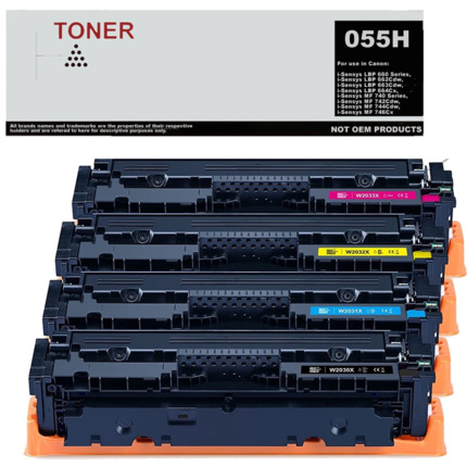 055H pack 4 toner compatible con Canon 3020C002 3019C002 3018C002 3017C002