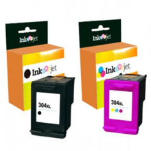 304XL pack 2 HP 304XL N9K08AE N9K07AE tinteiros generico negro e colorido