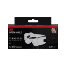 3M Classic Gafas de Seguridad - Ventilacion Indirecta - Lente Incolora - Uso Compatible con Gafas Graduadas - Goma Ajustable - P