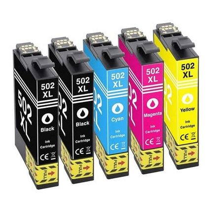 502XL pack 5 tinteiro generico Epson 502XL T02W1 / T02V1, T02W2 / T02V2, T02W3 / T02V3, T02W4 / T02V4