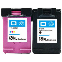 650XL Pack 2 tinteiro generico HP 650XL (CZ101AE CZ102AE) negro y Tricolor