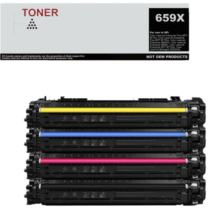 659X / 659A pack 4 toner multicolor compatible con HP W2010X W2011X W2012X W2013X