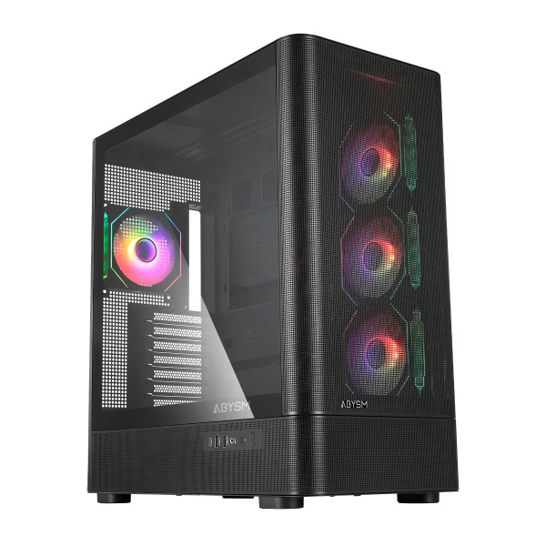 Abysm Danube Sava H500 II Caja Torre ATX, ITX, Micro ATX - Lateral de Cristal Templado - 3.5" y 2.5" - USB-A, USB-C y Audio - 4