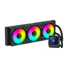 Abysm Oceanic LCD 360 ARGB Kit de Refrigeracion Liquida - 3 Ventiladores de 120mm - Iluminacion ARGB - Pantalla LCD 2.8" - Bomba