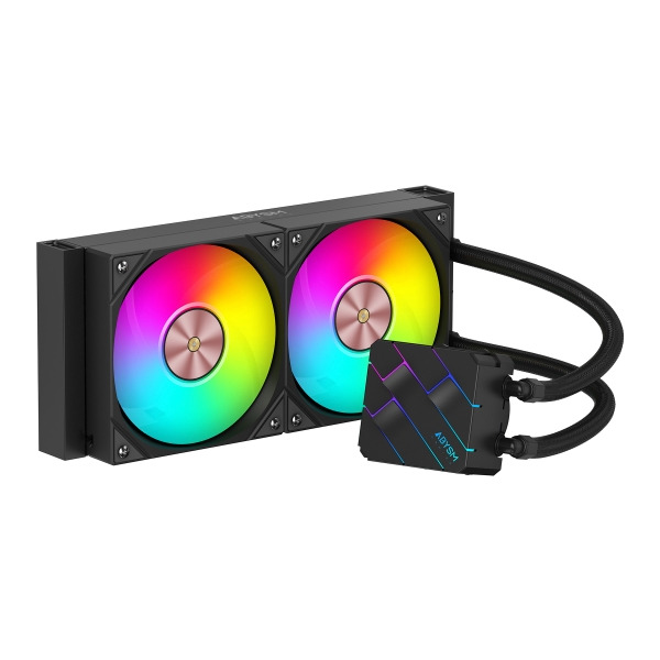 Abysm Oceanic TIDE 240 ARGB Kit de Refrigeracion Liquida - 2 Ventiladores de 120mm - Iluminacion ARGB - Bomba 2500rpm - Tubos de