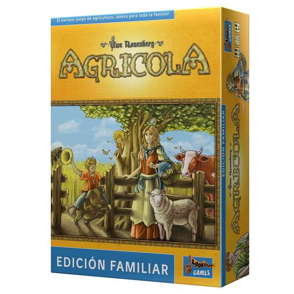 Agricola Ed. Familiar Juego de Tablero - Tematica Agricultura/Animales - De 1 a 4 Jugadores - A partir de 8 AÃ±os - Duracion 45m