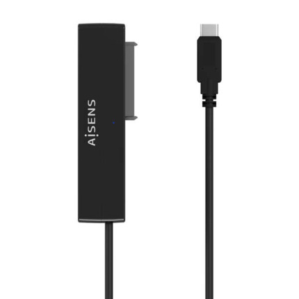 Aisens Adaptador SATA a USB-C USB 3.0/USB3.1 GEN1 para Discos Duros 2.5â³â y 3.5â³â con Alimentador - Color Negro