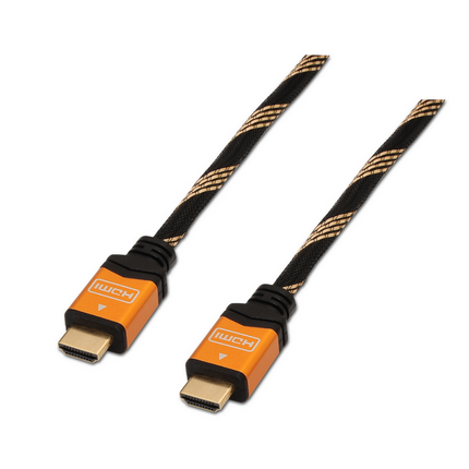 Aisens Cable HDMI Alta Velocidad / HEC - A Macho-A Macho - Blindado en Oro - 1.8m - Compatibilidad 3D y Ethernet - Color Oro