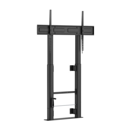 Aisens FWF100E-351  Soporte de Suelo para Pantallas Interactivas/TV de 60 a 100" - Fijacion a la Pared - Peso Max. 120kg - Altura Ajustable con Manivela - Color Negro