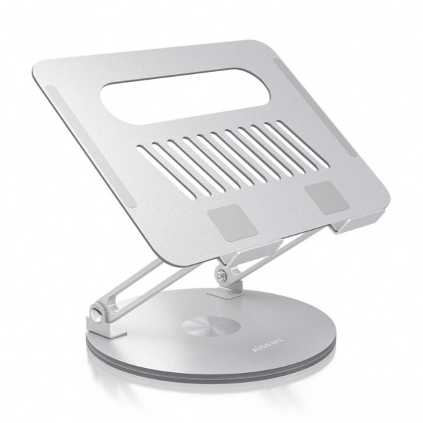 Aisens Soporte Sobremesa XL Giratorio y Ajustable para Portatil O Tablet - Aleacion de Aluminio - Rotacion 360Â° - Plegable y Co