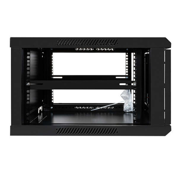 Aiten Data AI6618S Armario Mural 18U Fondo 600 - Puerta de Cristal - Cerradura de Seguridad - sin Accesorios - Color Negro (3)