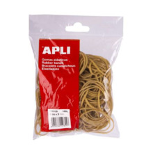 Apli Bolsa de Gomas Elasticas Ã 80x2mm 100grs - Gran Elasticidad y Excelente Resistencia - 70% de Caucho Natural