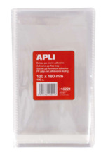 Apli Bolsas Polipropileno Transparente con Cierre Adhesivo - TamaÃ±o 120 x 180mm - Galga 120 - Alta Resistencia y Flexibilidad -