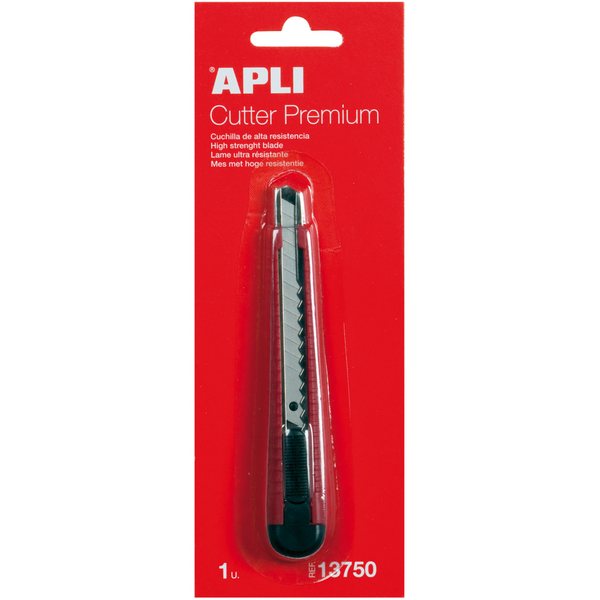 Apli Cuter Premium de 9mm - Carcasa Ergonomica, Avance Escalonado y Bloqueo de Seguridad