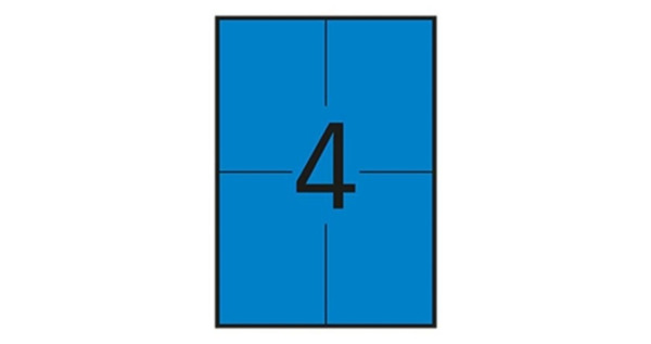 Apli Etiquetas Azules Permanentes 105.0 x 148.0mm 20 Hojas
