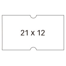 Apli Etiquetas Blancas para Maquinas Etiquetadoras de Precios de 1 Linea - TamaÃ±o 21x12mm - Pack de 6 Rollos con 1000 Etiquetas