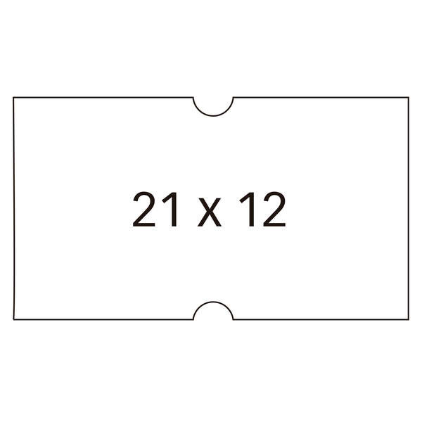 Apli Etiquetas Blancas para Maquinas Etiquetadoras de Precios de 1 Linea - TamaÃ±o 21x12mm - Pack de 6 Rollos con 1000 Etiquetas