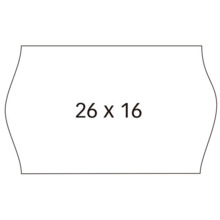 Apli Etiquetas Blancas para Maquinas Etiquetadoras de Precios de 2 Lineas - TamaÃ±o 26 x 16mm - Adhesivo Permanente con Cantos S