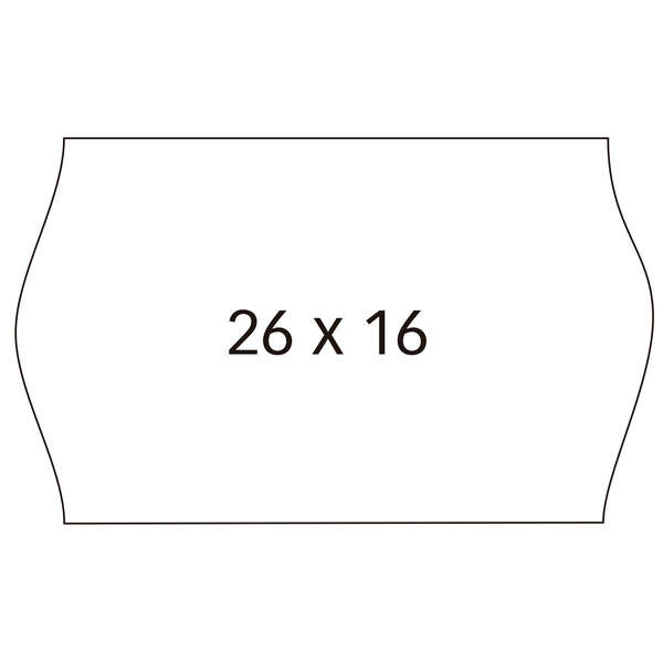 Apli Etiquetas Blancas para Maquinas Etiquetadoras de Precios de 2 Lineas - Tamaño 26 x 16mm - Adhesivo Permanente con Cantos S