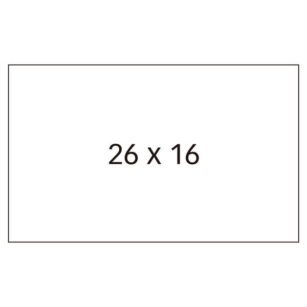 Apli Etiquetas Blancas para Maquinas Etiquetadoras de Precios de 2 Lineas - Tamaño 26 x 16mm - Adhesivo Removible - Pack con 6