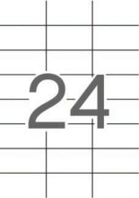 Apli Etiquetas Blancas Permanentes 70.0 x 37.0mm 25 Hojas