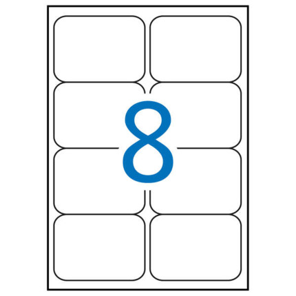 Apli Etiquetas Verde Fluorescente Permanentes 99.1 x 67.7mm 100 Hojas