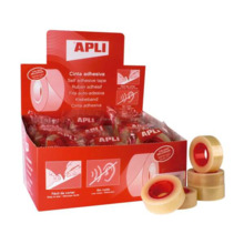 Apli Expositor de 35 Cintas Adhesivas Transparentes - TamaÃ±o 19mm x 33m