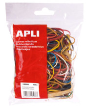 Apli Gomas Elasticas Surtidas - Contenido 100g - Gran Elasticidad y Resistencia - 70% Caucho Natural