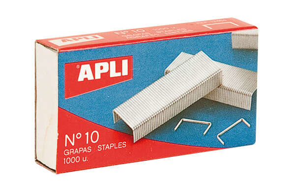 Apli Grapas Galvanizadas Plata Brillante 0.53mm - Precisas y Duraderas