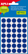 Apli Minibolsa de 175 Etiquetas Redondas Ã 13.0mm - 5 Hojas por 35 Etiquetas - Adhesivo Permanente - Aptas para Escritura con L