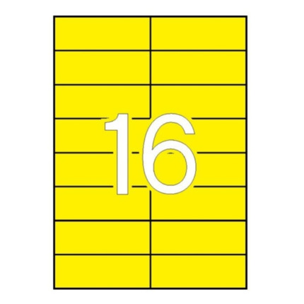 Apli Etiquetas Amarillas Permanentes 105.0 x 37.0mm 100 Hojas