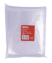 Apli Pack de 100 Bolsas Zip Auto Cierre Transparentes 220x310mm - Material LDPE - Cierre Seguro y Facil Manipulacion - Aptas par