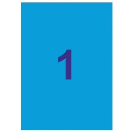 Apli Etiquetas Azules Permanentes 210.0 x 297.0mm 20 Hojas