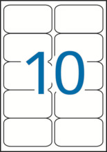 Apli Pack de 200 Etiquetas Resistentes a la Intemperie - Medidas 99.1x57mm - 20 Hojas por 10 Etiquetas - Adhesivo Permanente - C