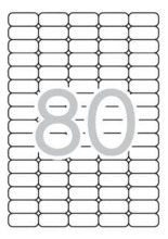 Apli Pack de 2.000 Etiquetas 35.6x16.9mm - 25 Hojas por 80 Etiquetas - Adhesivo Removible - Cantos Romos - Aptas para Impresion