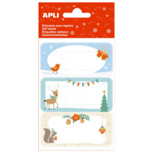 Apli Pack de 27 Etiquetas Adhesivas NavideÃ±as para Regalos - DiseÃ±os Surtidos - Espacio para Escribir