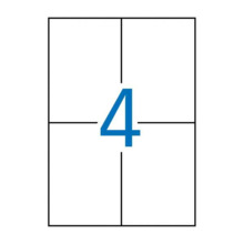 Apli Pack de 400 Etiquetas Removibles 105x148mm - 100 Hojas x 4 Etiquetas - Cantos Rectos - Permite Retirar sin Dejar Rastro - C