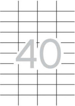 Apli Pack de 4.000 Etiquetas Rectangulares 52.5x29.7mm - 100 Hojas por 40 Etiquetas - Adhesivo Permanente - Cantos Rectos - Colo
