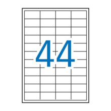 Apli Pack de 4.400 Etiquetas Rectangulares 48.5x25.4mm - 100 Hojas por 44 Etiquetas - Adhesivo Permanente - Cantos Rectos - Colo