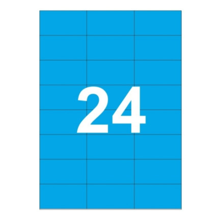 Apli Etiquetas Azules Permanentes 70.0 x 37.0mm 20 Hojas