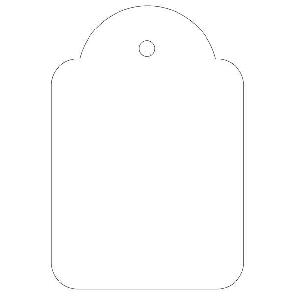 Apli Pack de 500 Etiquetas Colgantes 36x53mm - Agujero Preperforado - Con Hilo de Poliester Blanco - Color Blanco