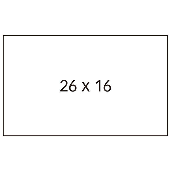 Apli Pack de 6 Rollos de 1000 Etiquetas Blancas para Maquinas Etiquetadoras de Precios de 2 Lineas - Tamaño 26 x 16mm - Adhesiv