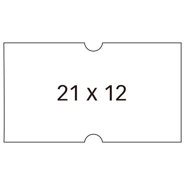 Apli Pack de 6000 Etiquetas Blancas para Maquinas Etiquetadoras de Precios de 1 Linea - Tamaño 21 x 12mm - 6 Rollos con 1000 Et