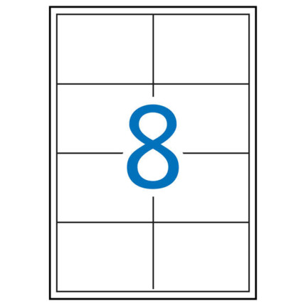 Apli Etiquetas Blancas Permanentes 97.0 x 67.7 mm 100 Hojas