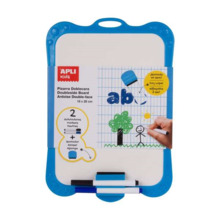 Apli Pizarra Blanca Rigida con Borrador y Rotuladores - TamaÃ±o 180 x 280 mm