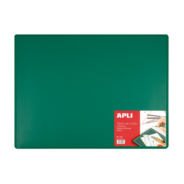 Apli Plancha de Corte A2 PVC 450x600x2mm - Base Antideslizante - Formula Auto Cicatrizante - Impresion de Cuadricula y Angulos -