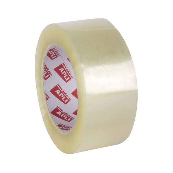 Apli Precinto AcrÃ­lico Silencioso 48â¯mm x 132â¯m, 28â¯Î¼m, Transparente, Polipropileno Alta Resistencia, Adhesivo Permanent