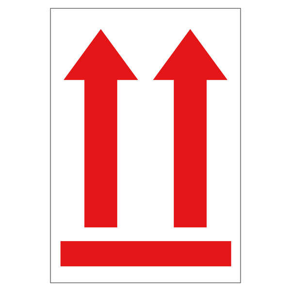 Apli Rollo de 200 Etiquetas Flecha Posicion Vertical 90x130mm